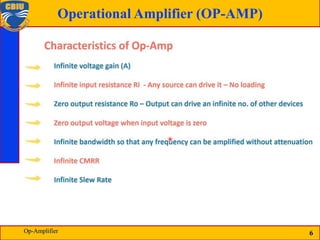 6
Operational Amplifier (OP-AMP)
6
Op-Amplifier
 