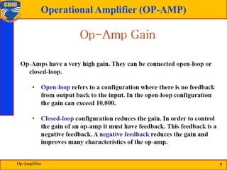 7
Operational Amplifier (OP-AMP)
7
Op-Amplifier
 