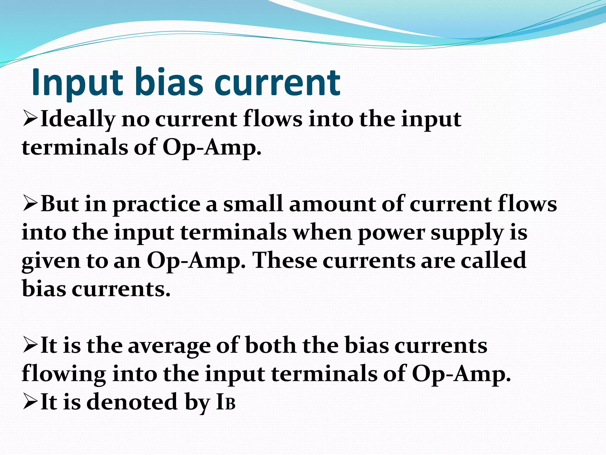 Operational amplifier parameters PPT