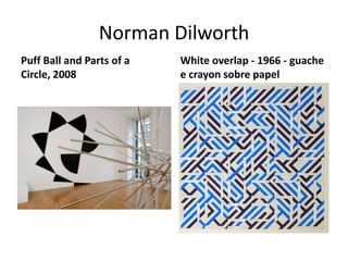 Norman Dilworth
Puff Ball and Parts of a
Circle, 2008
White overlap - 1966 - guache
e crayon sobre papel
 