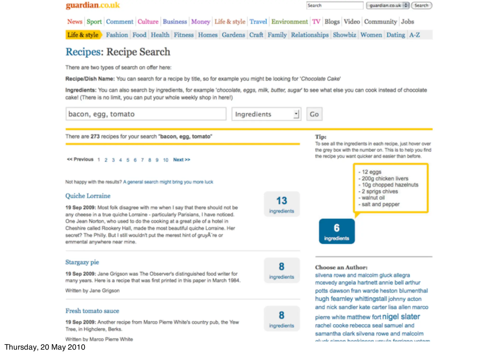 Thursday, 20 May 2010
 