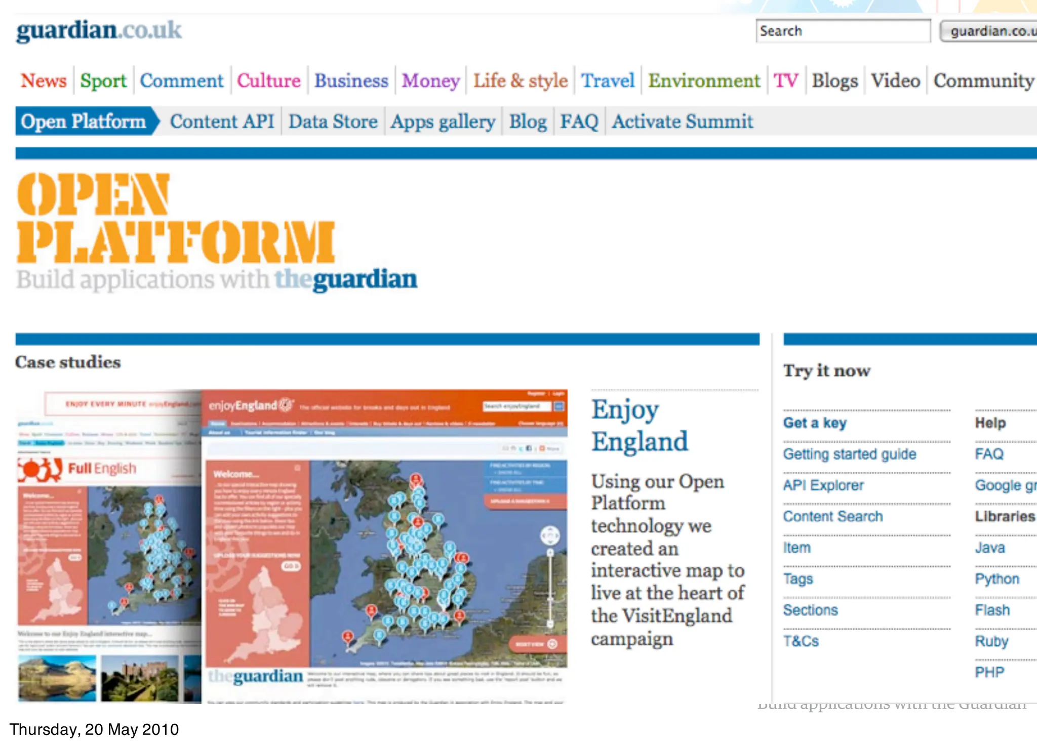 Thursday, 20 May 2010
 