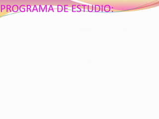 PROGRAMA DE ESTUDIO: