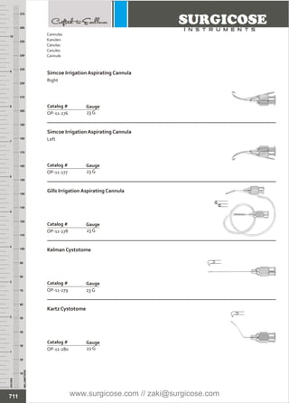 OPHTHALMIC SURGERY INSTRUMENTS [SURGICOSE] | PDF