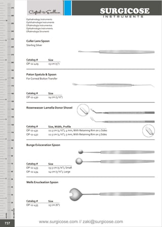 OPHTHALMIC SURGERY INSTRUMENTS [SURGICOSE] | PDF