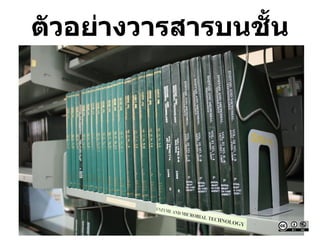 ตัวอย่างวารสารบนชั้น
 