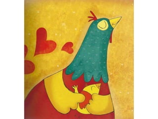 O pai galinha e o seu pintainho