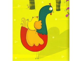 O pai galinha e o seu pintainho