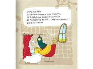 O pai galinha e o seu pintainho