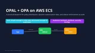 Implementing Scalable Authorization with OPAL and OPA on AWS ECS | PPTX