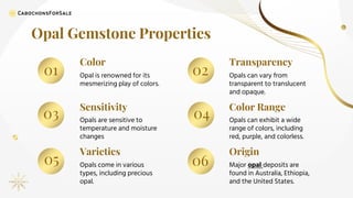 OPAL GEMSTONE INFORMATION VARIETIES COLORS CARE AND MORE visual data 5