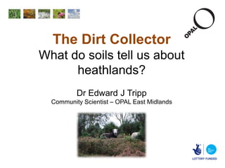 The Dirt Collector
What do soils tell us about
heathlands?
Dr Edward J Tripp
Community Scientist – OPAL East Midlands
 