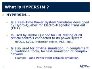 OPAL-RT & Hydro-Quebec - HYPERSIM | PDF