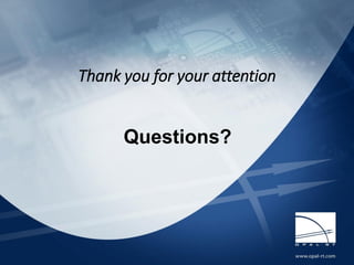 33
33
41
Thank you for your attention
Questions?
 