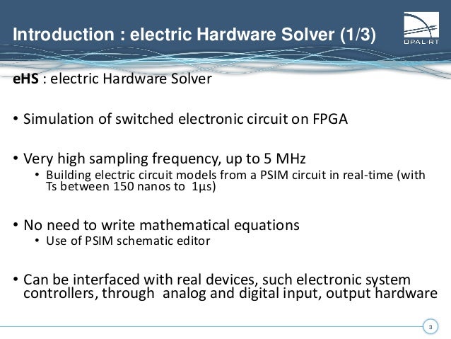 OPAL-RT - PSIM & eHS Interface