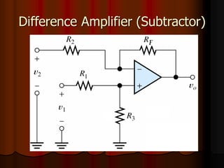 Difference Amplifier (Subtractor)
 