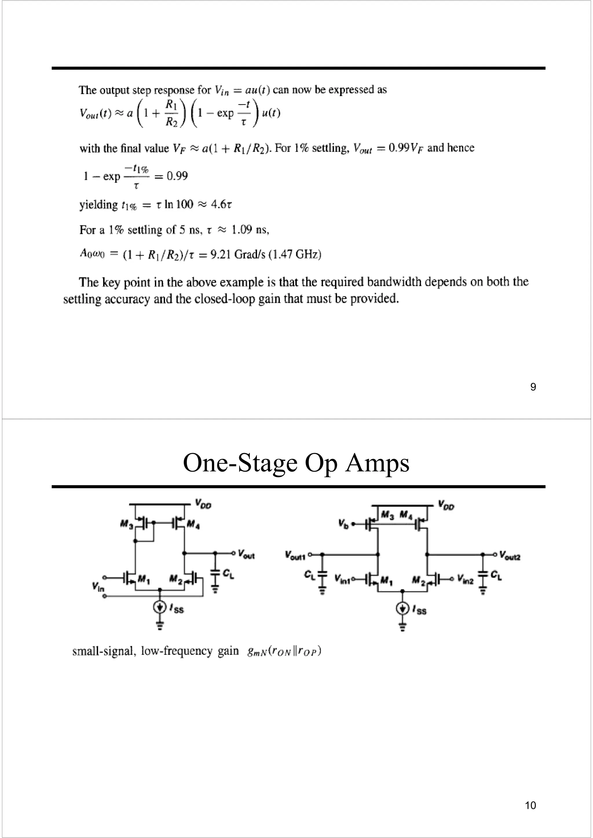 9
10
One-Stage Op Amps
 