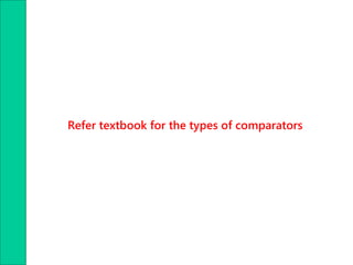 Refer textbook for the types of comparators
 