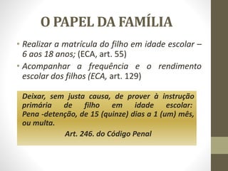 O papel da família na educação dos filhos | PPTX