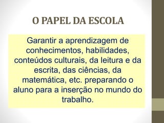 O papel da família na educação dos filhos | PPTX