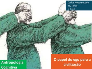 Antropologia
Cognitiva
O papel do ego para a
civilização
Carlos Nepomuceno
25/11/15
V 1.0.0
 