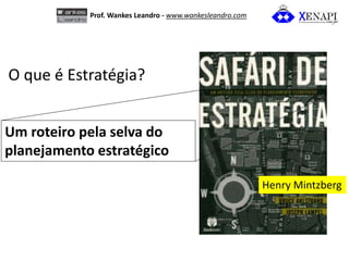 O que é Estratégia? 
Um roteiro pela selva do planejamento estratégico 
Henry Mintzberg 
Prof. Wankes Leandro - www.wankesleandro.com  