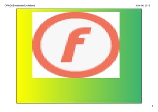 OPAQUEmaterials2.notebook   June 06, 2012




                                            4
 