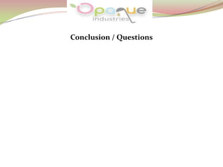 Conclusion / Questions
 