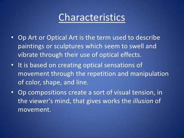 Characteristics Of Line In Art : Op art