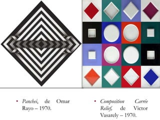 • Panchei, de Omar
Rayo – 1970.
• Composition Carrée
Relief, de Victor
Vasarely – 1970.
 