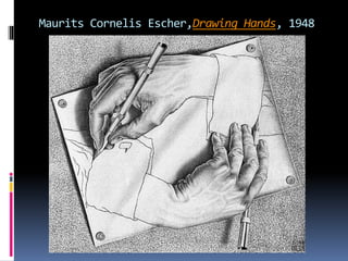 Maurits Cornelis Escher,Drawing Hands, 1948
 