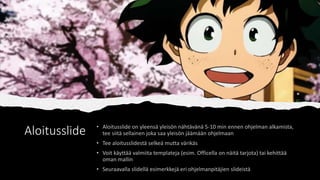 Aloitusslide
 