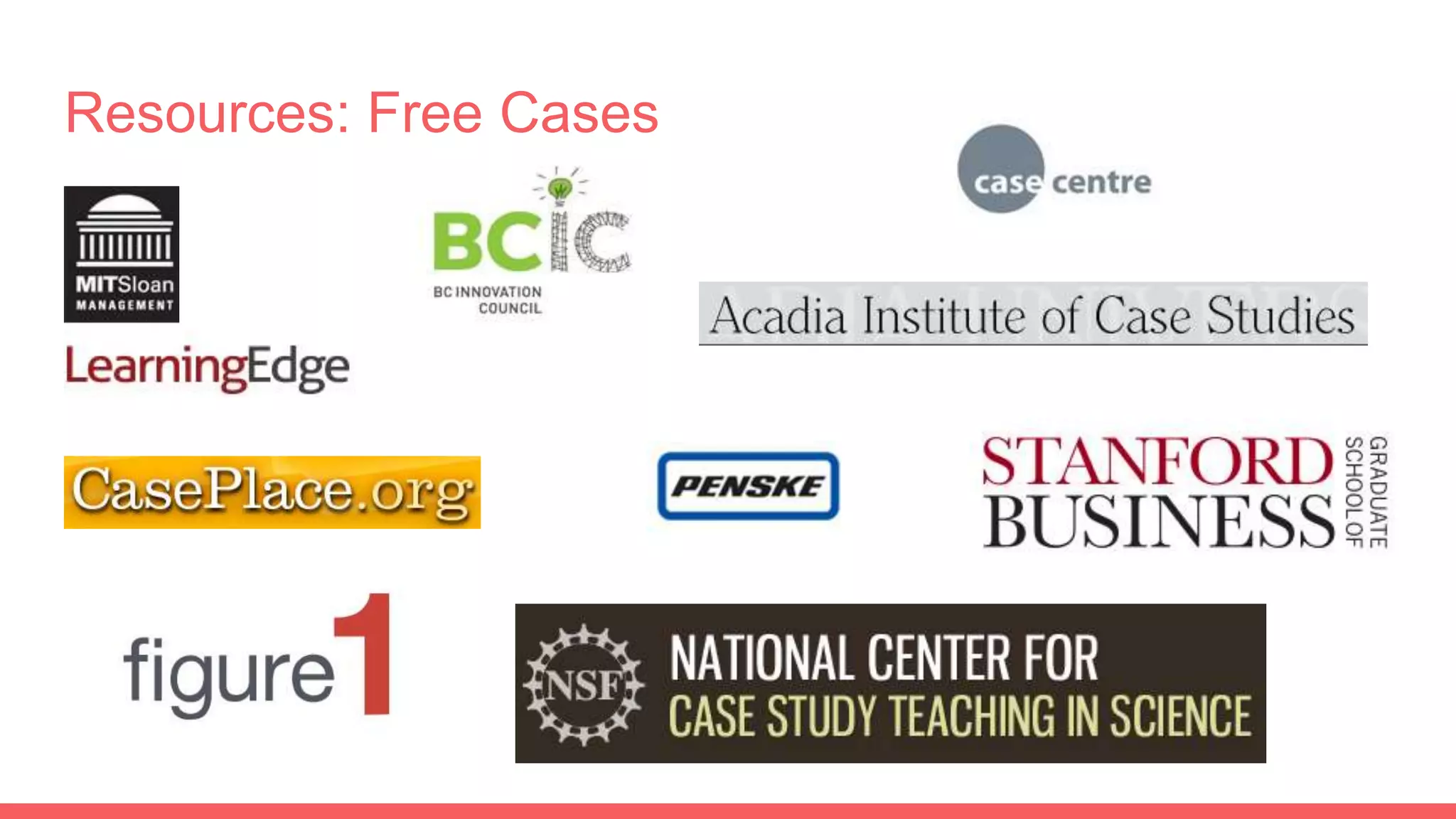 Resources: Free Cases
 