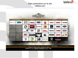 Pges partenaires sur le site hellfest.com 