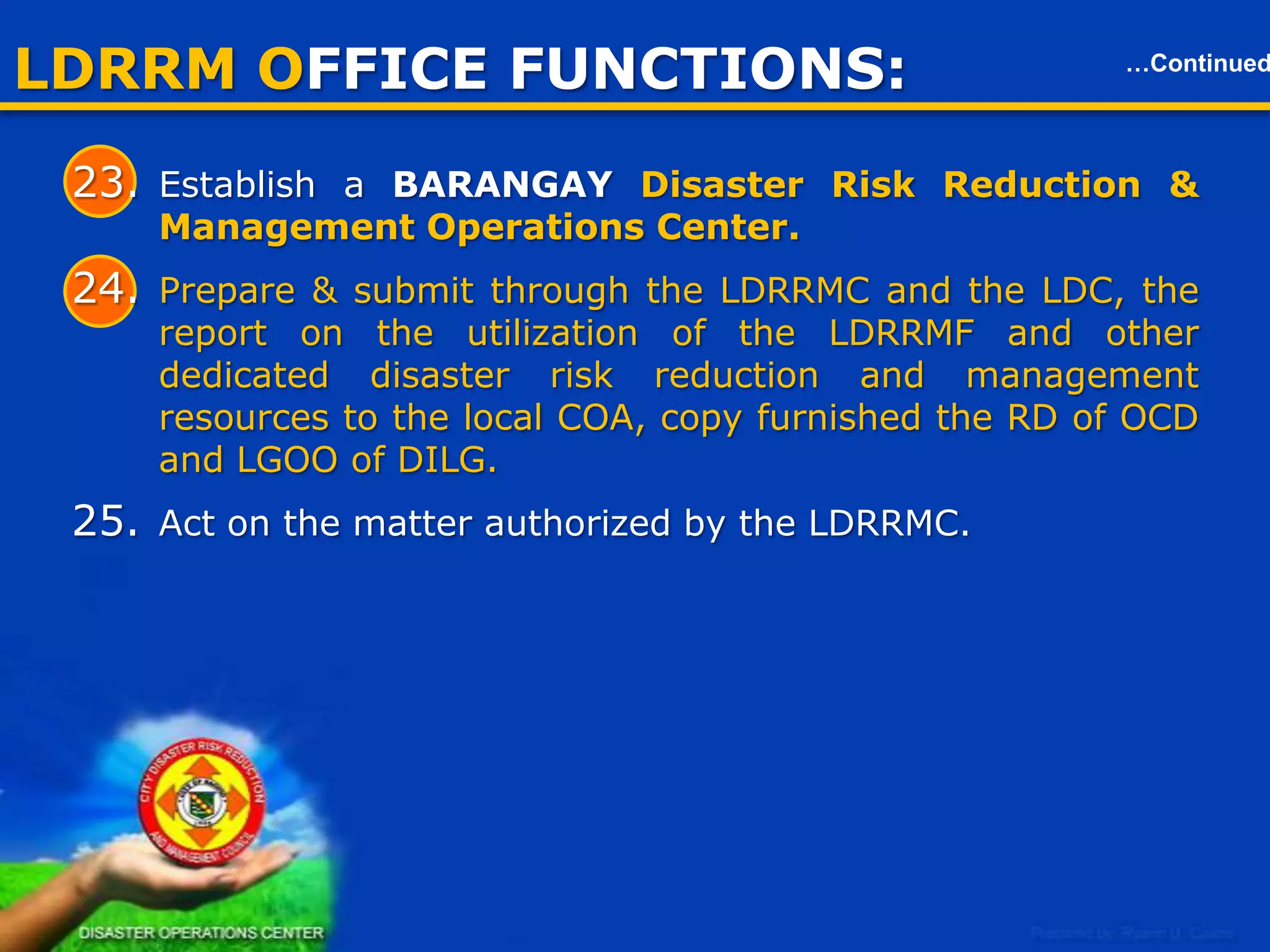 LDRRM Office
STRUCTURE

 
