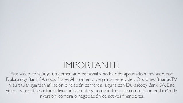 Opciones binarias suiza