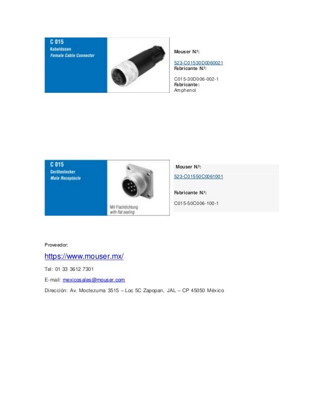 Opciones Conector Din