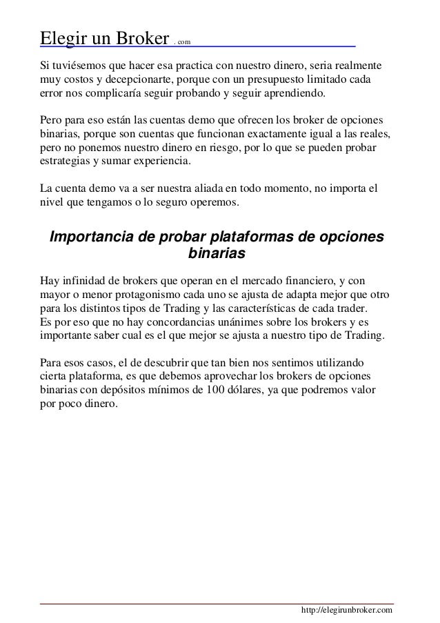 Plataformas binarias seguras