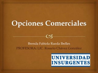 Brenda Fabiola Rueda Ibelles
PROFESORA: LIC. Rosario Chávez González
 