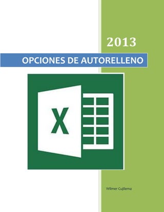 2013
OPCIONES DE AUTORELLENO

Wilmer Cujilema

 