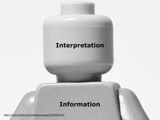 Interpretation




                                         Information
http://www.flickr.com/photos/auuep/3357824170
 