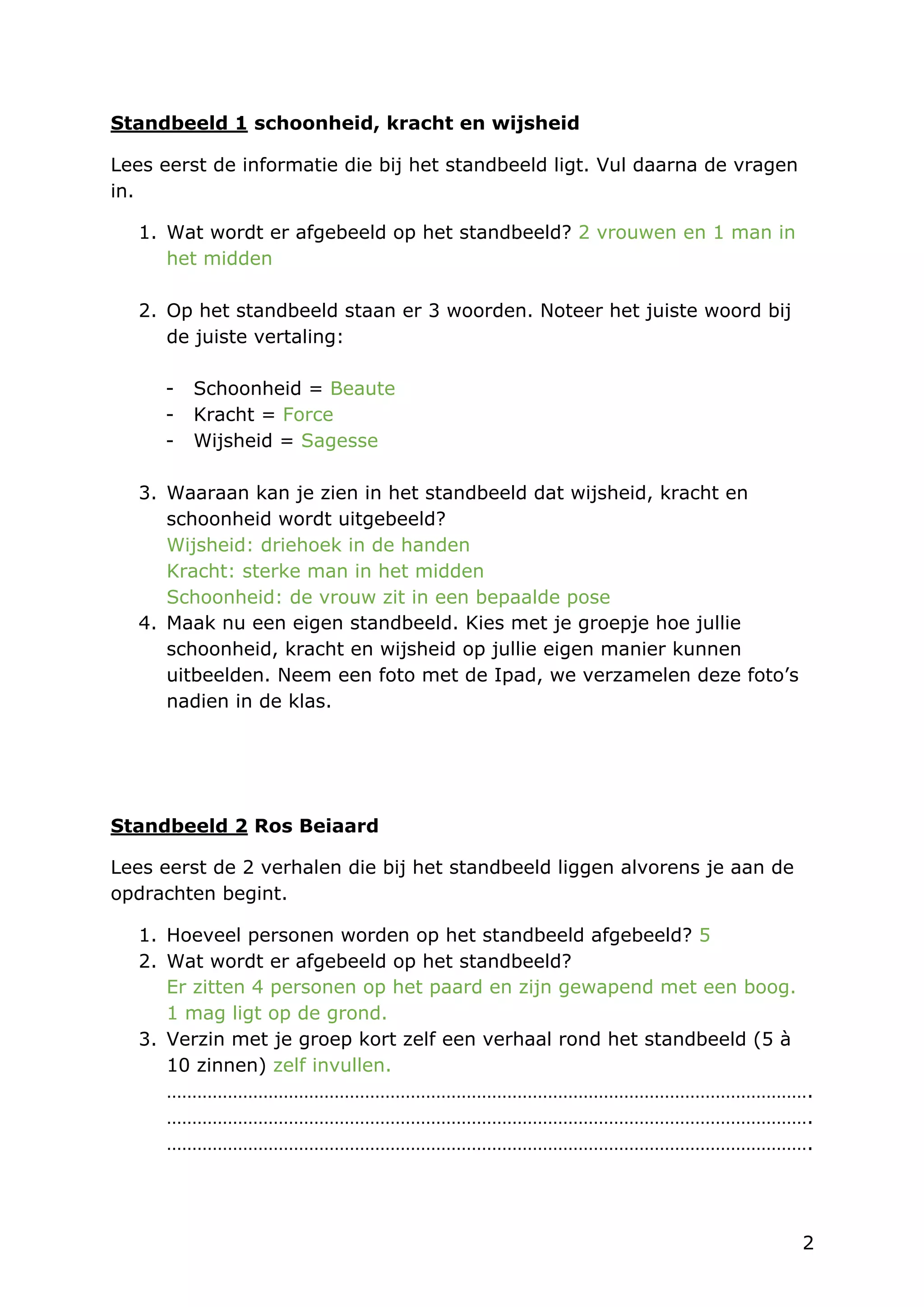 Opdrachtenbundel verbetersleutel. docx | PDF