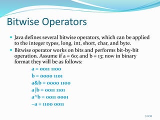 Opeartor & expression | PPTX | Programming Languages | Computing