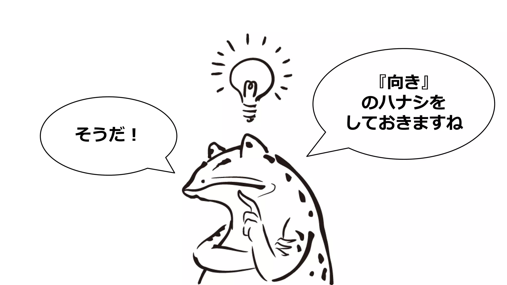 『向き』
のハナシを
しておきますね
そうだ！
 