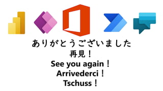 ありがとうございました
再見！
See you again！
Arrivederci！
Tschuss！
 