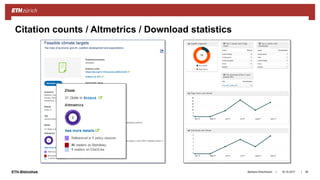 ||ETH-Bibliothek 18.10.2017Barbara Hirschmann 39
Citation counts / Altmetrics / Download statistics
 
