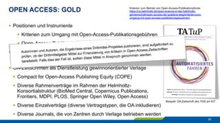 Open-Access-Transformation in der Helmholtz-Gemeinschaft 