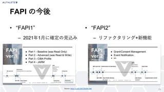 • “FAPI1”
– 2021年1月に確定の見込み
• “FAPI2”
– リファクタリング+新機能
29
FAPI の今後
Source: https://y outu.be/LOha4RLt9eI
 