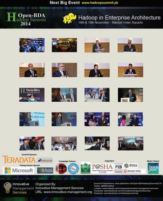 Open-BDA Hadoop Summt 2014 - Post Summit Report