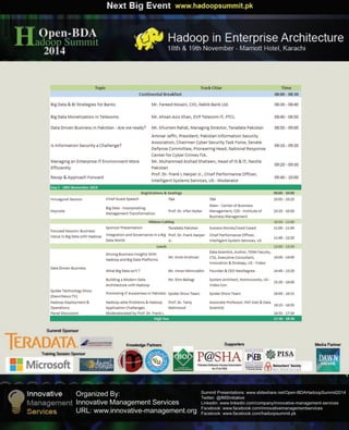 Open-BDA Hadoop Summt 2014 - Post Summit Report